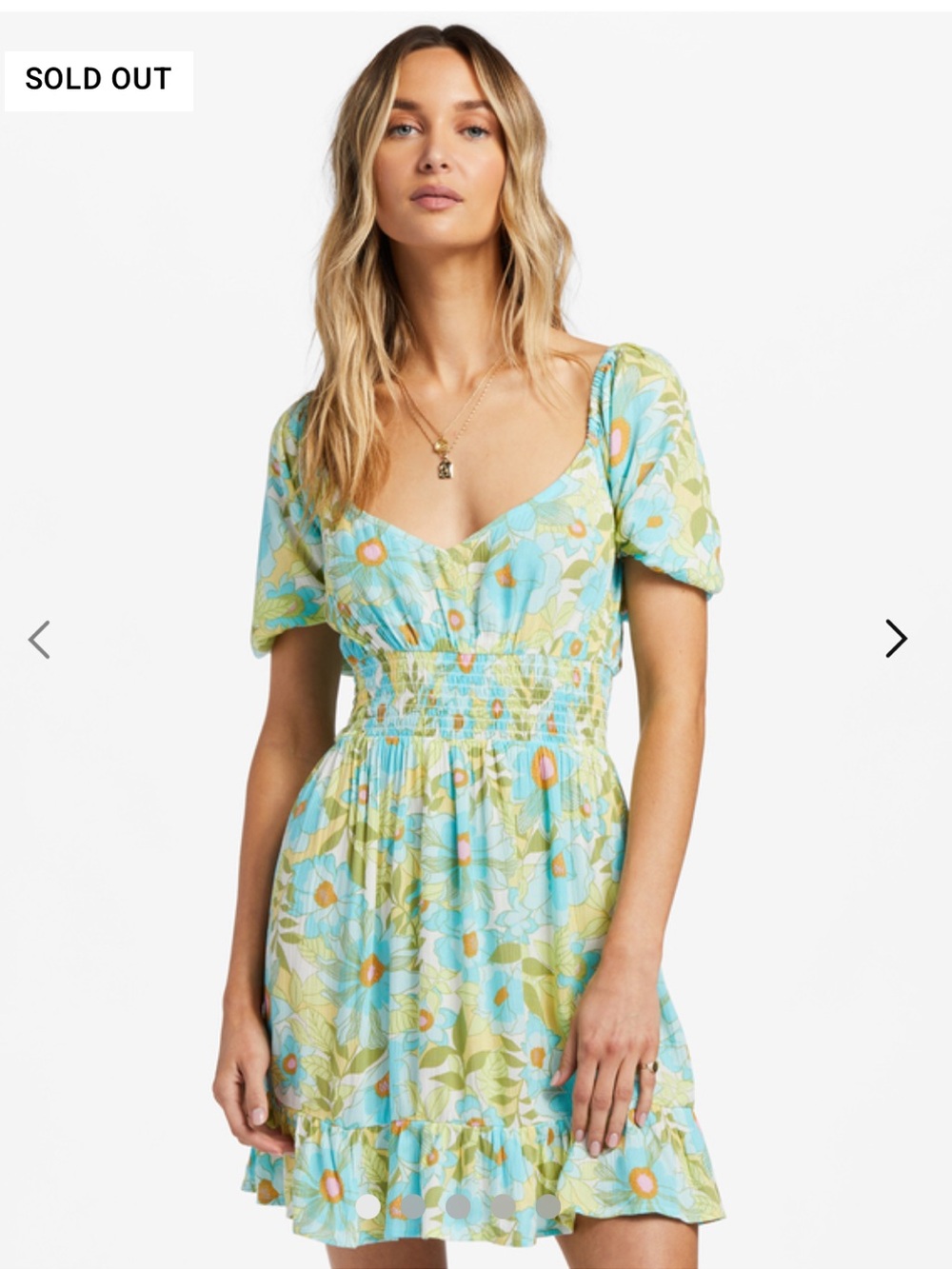 Billabong Something Pretty Mini Dress sz Med